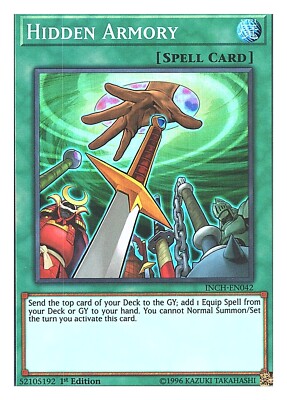 A392 YUGIOH SPELL CARD HIDDEN ARMORY INCH-EN042 | eBay