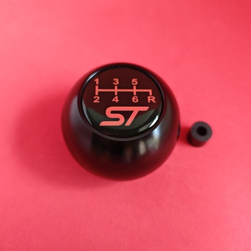 BLACK 6SP SHORT BALL SHIFT GEAR KNOB for FOCUS MK2 MK3 MK4 FIESTA MK7 MK8 ST 2.5 - Picture 3 of 6