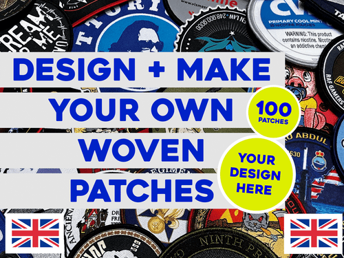 Design + Make Your Own Custom WOVEN PATCHES - Listing for 100 Patches