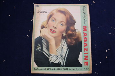 1957 JULY 28 CHICAGO TRIBUNE MAGAZINE - SUZY PARKER COVER - E 22178