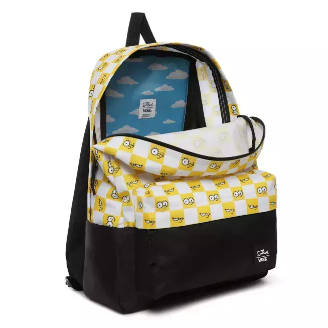 VANS x THE SIMPSONS Check Eyes Backpack NEW School Bag
