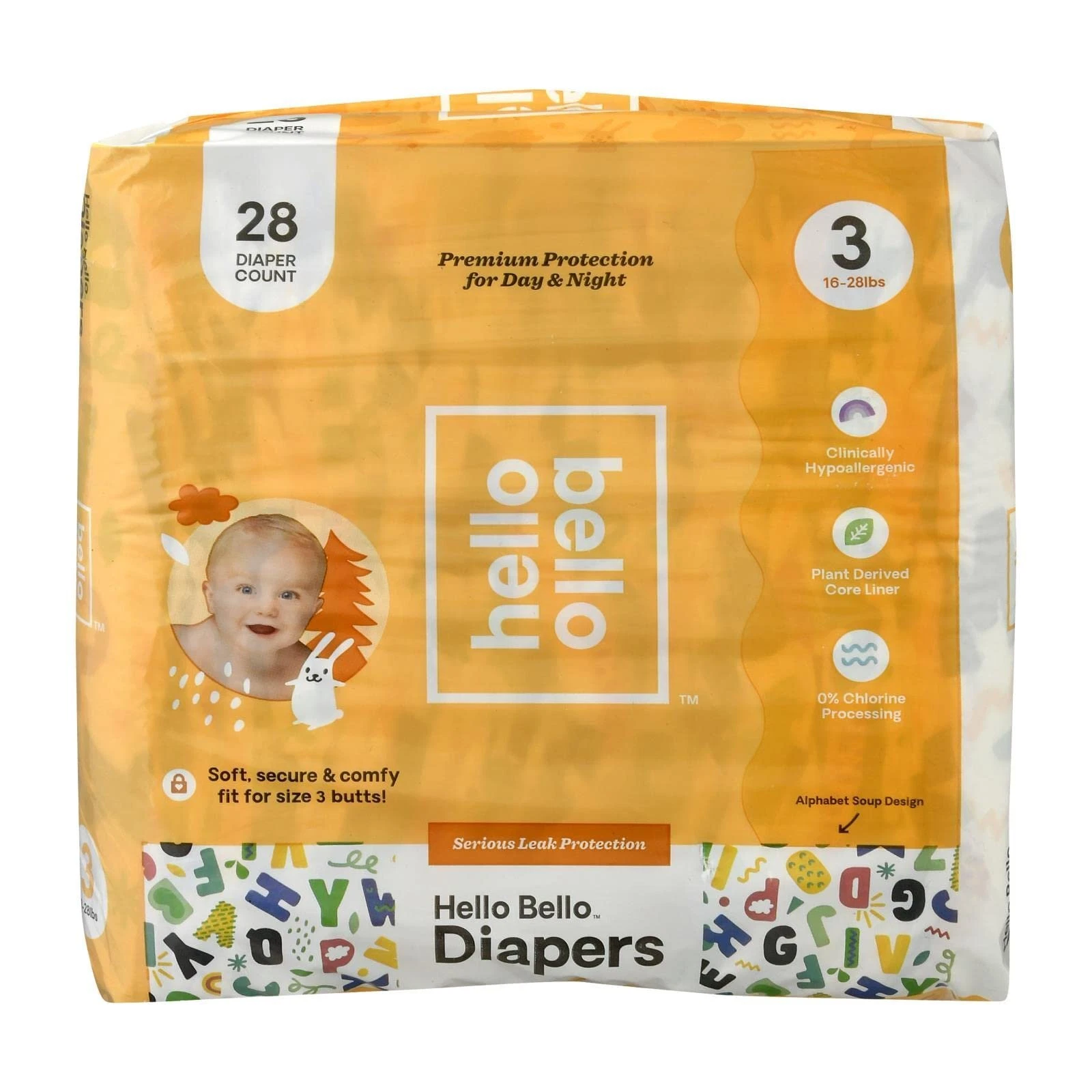 Hello Bello Premium Baby Diapers Size 3 27 Count of Disposable,...