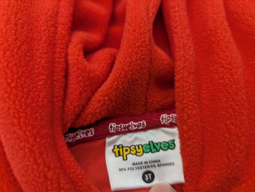 Tipsy elves Jumpsuit Kids Girls 3T Overalls Red Lobster Costume Halloween - Picture 5 of 10