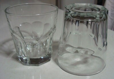 Vintage 80s Libbey Duratuff Glass Gibraltar Heavy Clear 9oz and 12oz On the Rock