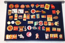 Coca-Cola PIN Konvolut #20 SAFE box 58 Pins 5th Avenue Burger King Rodeo Partner