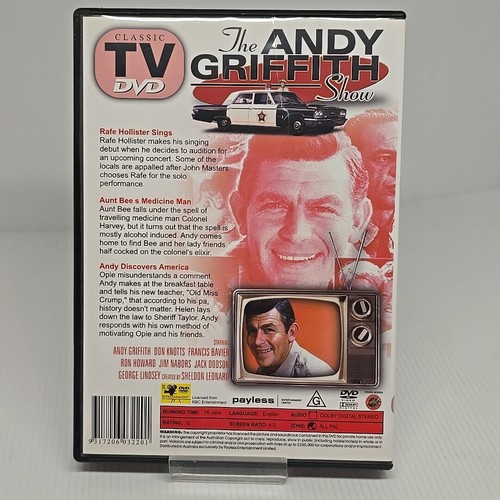 The Andy Griffith Show Volume 3 DVD Andy Griffith Ron Howard - Picture 2 of 2