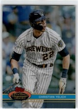2021  Stadium Club Chrome  #209b Christian Yelich 1991 Design Variation Brewers