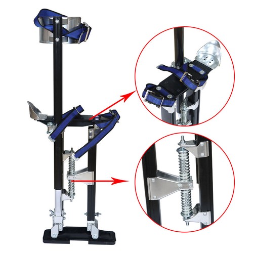 15" - 23" Adjustable Drywall Stilts Painters Walking Finishing Tools Black - Picture 2 of 6