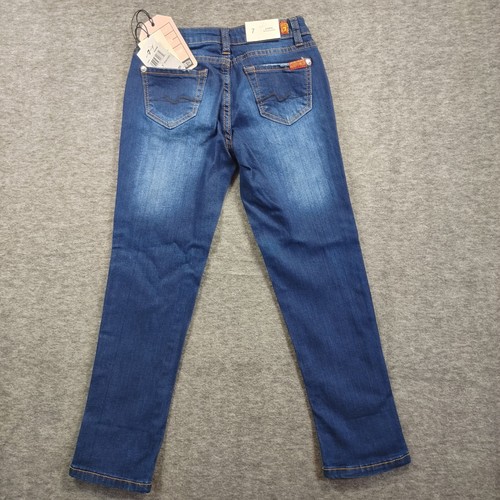 7 For All Mankind Josefina Skinny Boyfriend Jeans Girls Size 7 NWT Ultra Flex - Picture 9 of 10