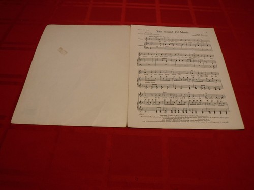 Partitura musical de 1959 de Rodgers Hammerstein de Sound of Music Climb Ev'ry Mountain - Imagen 3 de 10