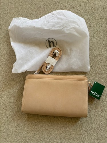 Hotter Eliza style beige leather suede handbag - Picture 2 of 6