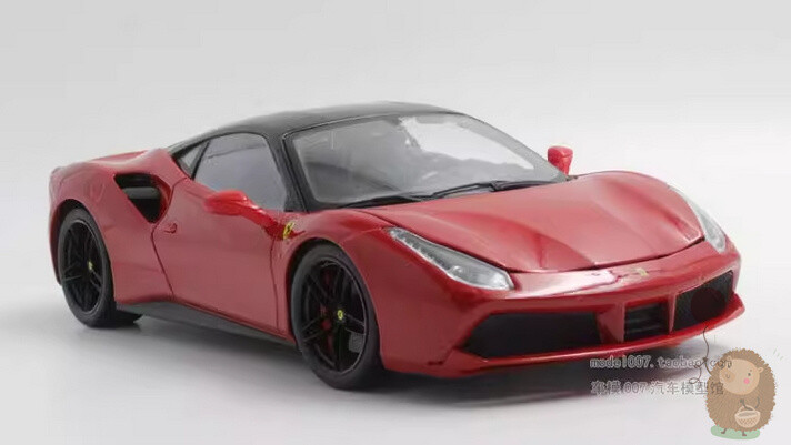 bburago 1/18 Ferrari 488 GTB Alloy Car Model Diecast Collection