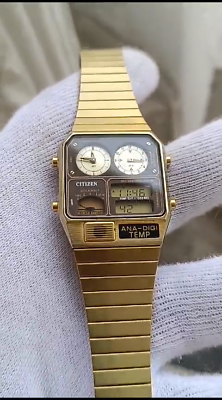 Citizen Ana-Digi 8982 Temp Alarm Chronograph JG2103-72X Gold Citizen Ana-Digi 8982 Temp Alarm Chronograph JG2103-72X Gold