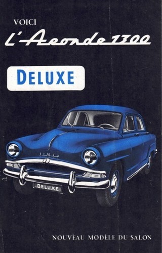 Catalogue brochure Simca Aronde Deluxe 1300 1956 France - Bild 1 von 2