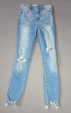 Abercrombie  Fitch High Rise Super Skinny Jeans Light Wash Sz 0 Stretch