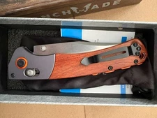-Classic Mini Stabilized Wood New Folding Knife Benchmade 15080-1  free shipping
