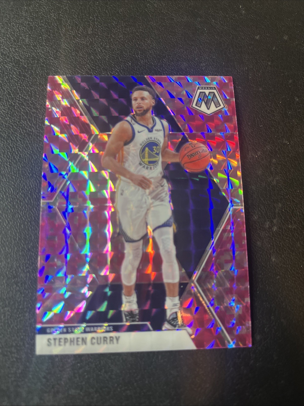 2019-20 Panini Mosaic Stephen Curry #70 Pink Camo Prizm