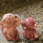 Vintage 50s Anthropomorphic Pink/Brown Mama/Baby Monkey's Salt & Pepper Shakers — photo 7