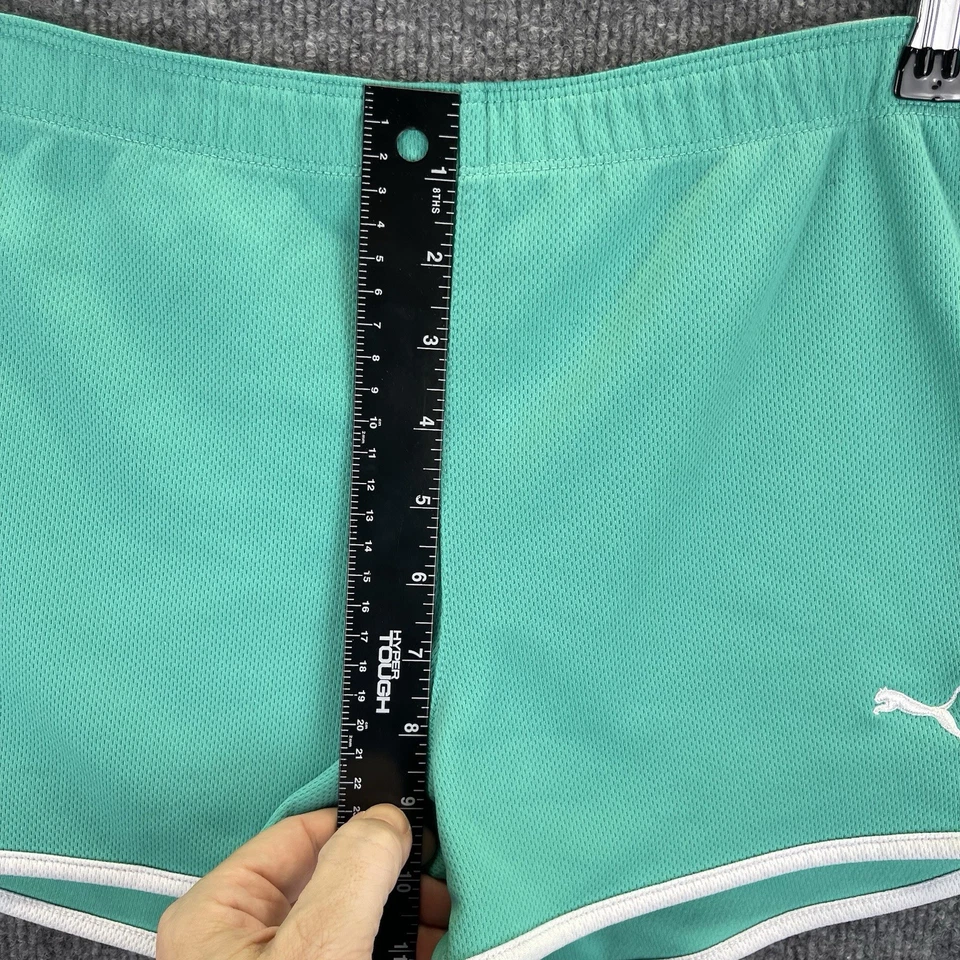 Pantalones Cortos Puma Niña Grandes Verdes Elásticos Verano Correr Atléticos Foto 4 de 4