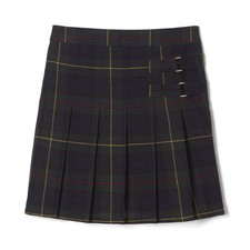 French Toast Girls' Adjustable Waist Plaid 2 Tab Scooter Green Plaid 5'