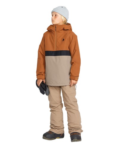Volcom Sluff Insulated Pullover Kid's Winter Jacket, Caramel, Small - Picture 5 of 8