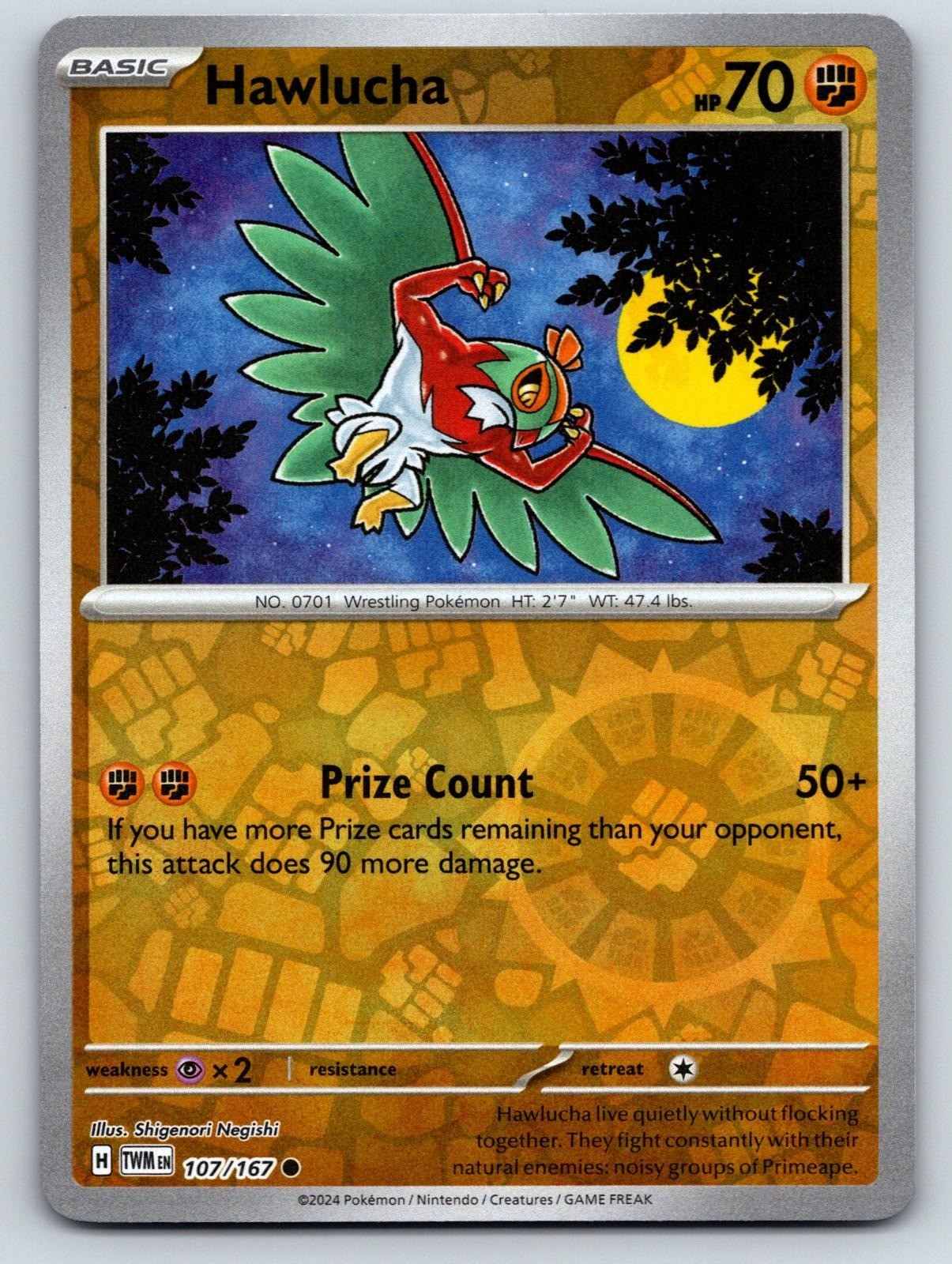 Hawlucha 107/167 Twilight Masquerade Near Mint Pokemon Card