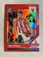 2024-25 Donruss Optic Euroleague Red Filip Petrusev /99 #4 Crvena Zvezda