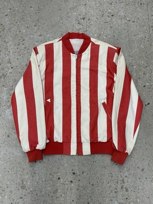 70s H Bar C Striped Rodeo Bomber Jacket 