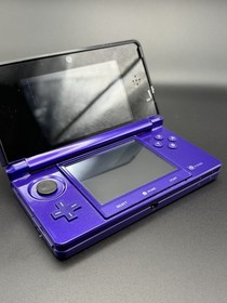 Nintendo 3DS Midnight Purple Portable Gaming Console PARTS OR REPAIR ONLY