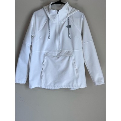 North Face Women's Tekno Hooded Pullover Jacket Lightweight White Sz Medium EUC