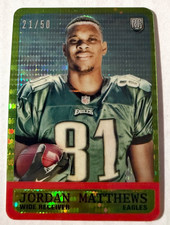 2014 TOPPS MINI DIE-CUT PULSAR REFRACTOR RC JORDAN MATTHEWS #3 21/50 EAGLES