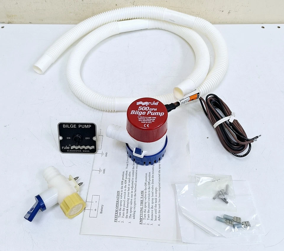 Kit Livewell ITT Rule Industries Modelo 201-K / Modelo 78 / Modelo 25D-6 / Modelo 49 Foto 4 de 4