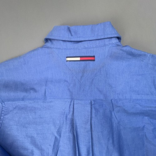 Vintage Tommy Hilfiger Blouse Womens Blue 10 Stars Stripes Deadstock Button Up - Picture 4 of 8