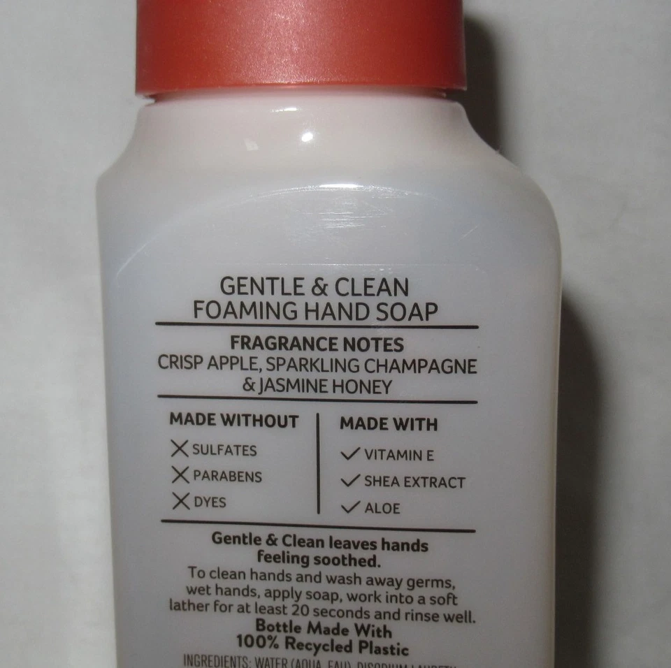 Bath & Body Works G&C Juego de Jabón de Manos Espumoso Lote de 2 CHAMPÁN MANZANA Y MIEL Foto 4 de 4