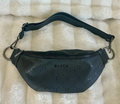 BLVCK PARIS Waist Bag PVC Black All-Over Pattern