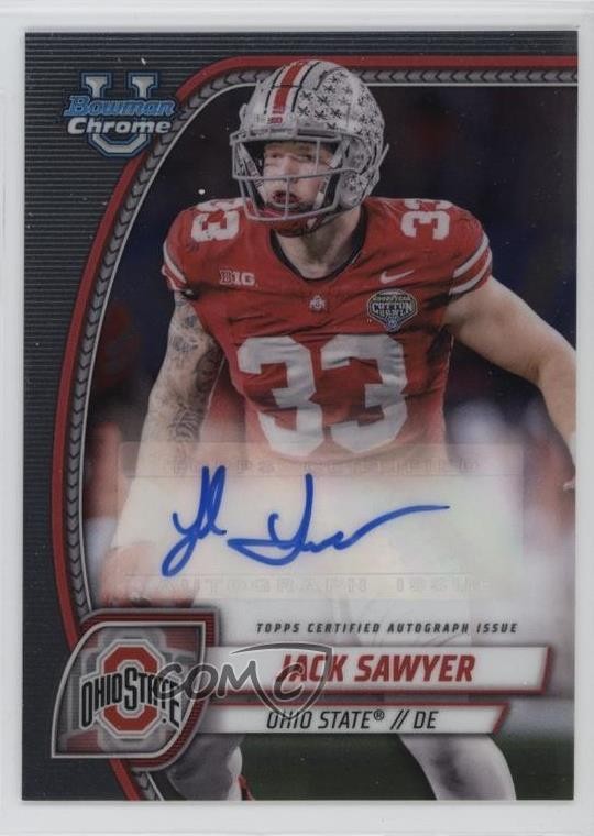 2024 Bowman U Chrome Chrome Prospect Auto Jack Sawyer #PA-JSA Auto 4at