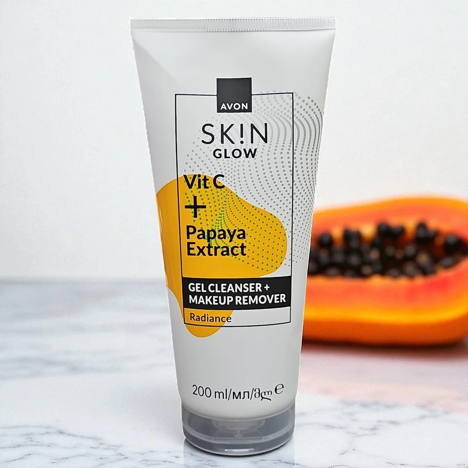 Avon Skin GLOW Reinigungsgel Makeup Entferner Vitamin C Papaya Extrakt strahlend - Bild 4 von 4