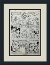 Original Fantastic Four Comic Book Page Color Key w/ Editors Notes CUSTOM FRAMED