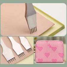 Leather Craft Tool 2/5/7 Prong Leather Lacing Stitching Chisel Hole Punches Tool