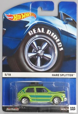 1/64 Hot Wheels Hasensplitter hellgrün grün Real Riders lose