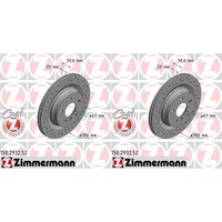 2X Zimmermann Sport Bremsscheiben 300Mm Gelocht Hinten Passend FüR Bmw 2 X1 Mini