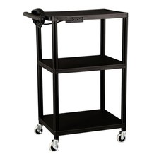Norwood Commercial Furniture Mobile Utility AV Cart with Power Strip and Cast...
