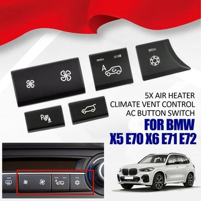 5* AIR HEATER CLIMATE VENT CONTROL AC BUTTON SWITCH For BMW X5 E70 X6 E71 E72KP