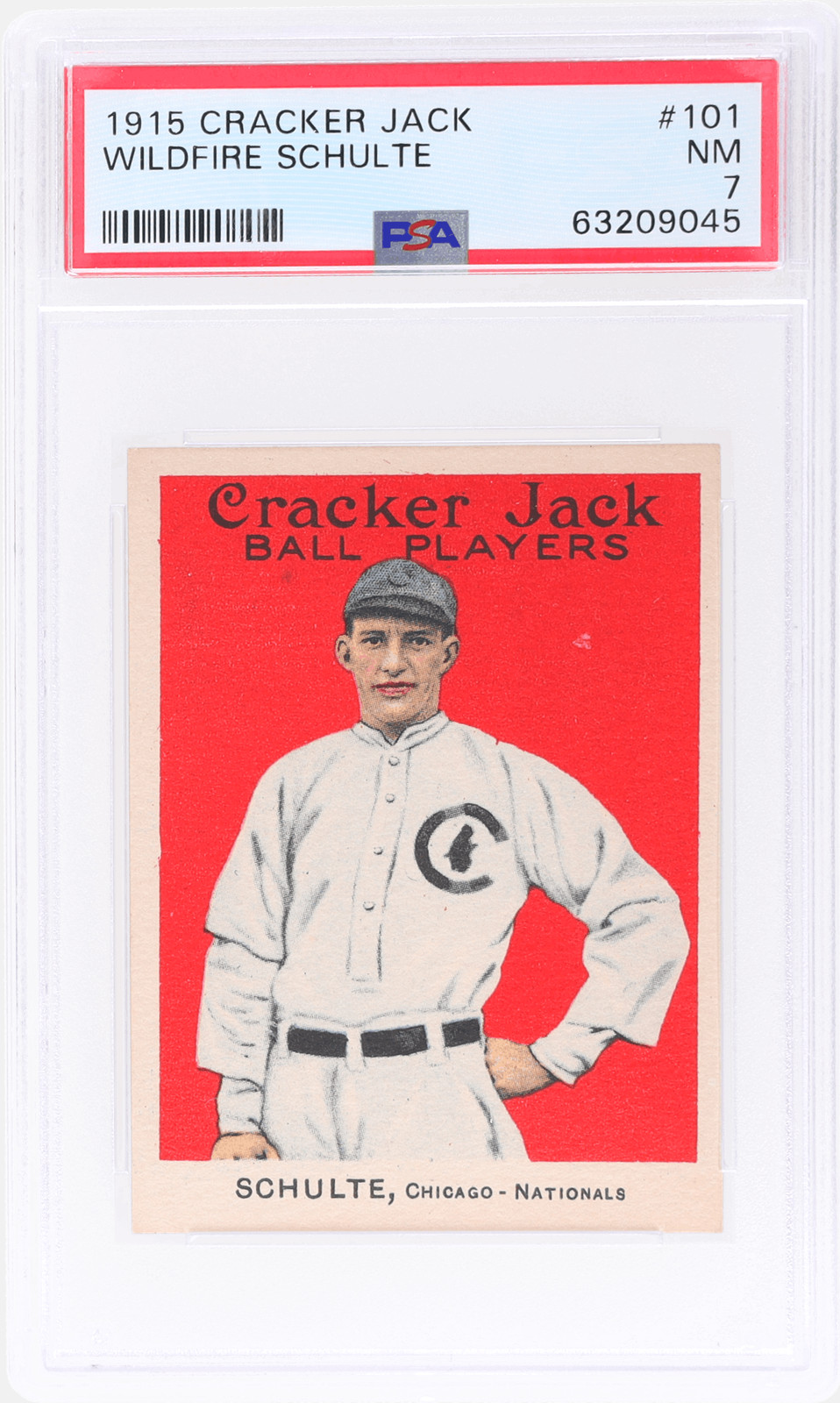 1915 Cracker Jack Wildfire Schulte #101 PSA 7