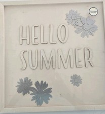 Hello Summer - Wooden Welcome Hanging Sign With Removable Magnets