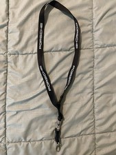 Porsche Lanyard Black With Saftey Closure. Oem New From Porsche Ag Stutgart