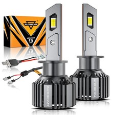 AUXBEAM Canbus H1 LED Headlight Kit High/Low Beam Bulbs 6500K White Super Bright