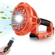 YEX-BUR Cordless Handheld Fan for Black & Decker 20V Battery – Remote, 3 Speeds