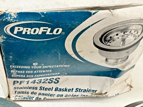PROFLO PF1432SS Stainless Steel Sink Drain & Strainer 1-1/2" MIP - Picture 3 of 9