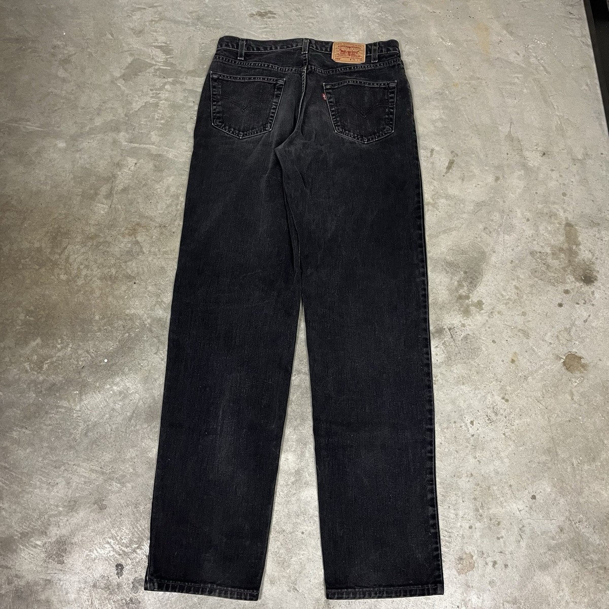 LEVI’S 550 BLACK W34L36 /Made in USA ’90 Levis 90's 36x30 Levi's 550 Relaxed Fit Tapered Black Jeans